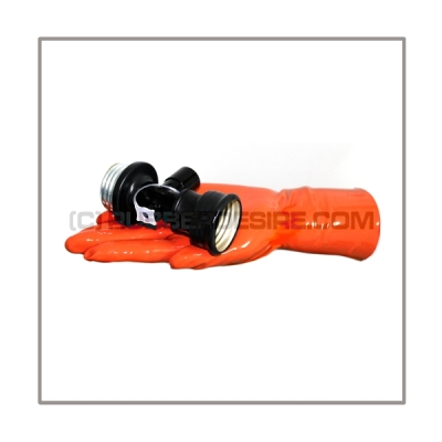 Gasmask-t-joint T-MEDI-C2 with gasmask-thread male and female to 22 mm mediport male plus breathing reduction gap and cap